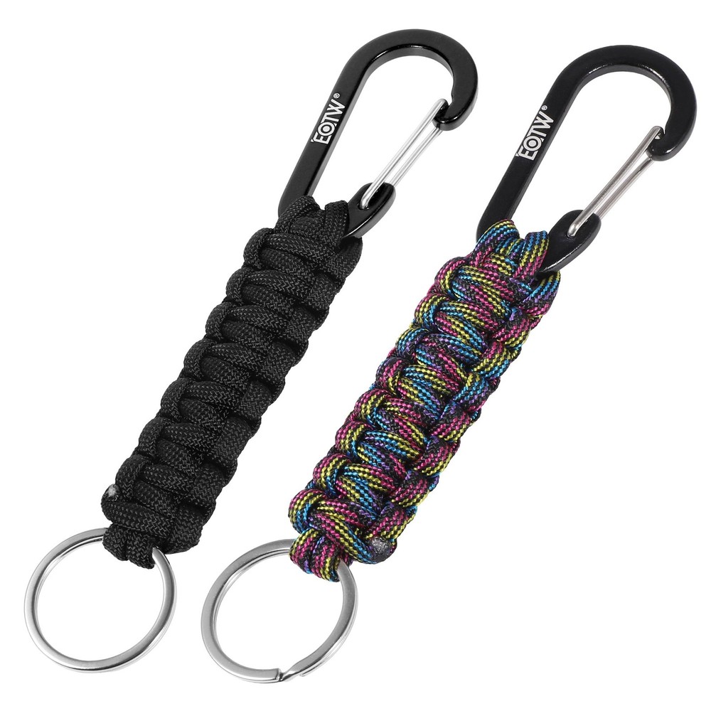 Paracord Keychain for Men Women with Aluminum Carabiner Clip for Camping Hiki…