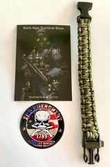 550 Paracord Survival Bracelet + Decal…Dark Ops Tactical Gear…Jungle Camo
