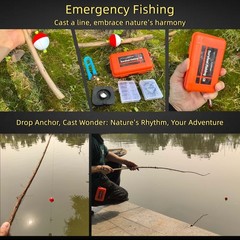 Survival Fishing Kit Small – Emergency Outdoor Tackle Box, Travel Party Fishing