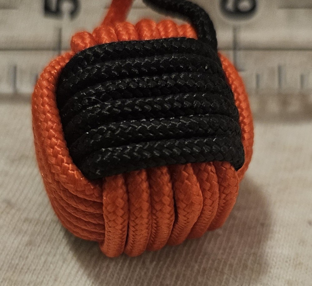 275 Paracord Dice Core Decorative Monkey’s Fist 4-1/2 Inches Long, Key Fob/Chain