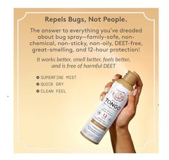 3pk Grand Tongo Fragrance Free Insect Mosquito Repellent Bug Spray DEET Free