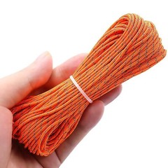 1.8mm Fluorescent Reflective Guyline Tent Rope Camping Cord Paracord65 Feet
