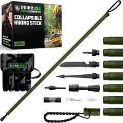 Tactical Hiking Stick with Integrated Survival Kit – Essential Camping Gear for