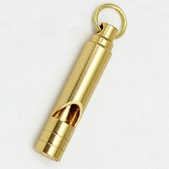 Brass Metal Emergency Whistles – 2 pcs Adults/Kids Outdoor Loud Sound SOS Surviv