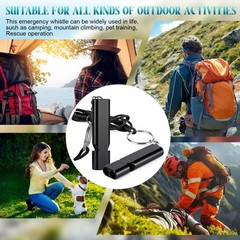100 Pcs Emergency Whistles Bulk, Aluminum Safety Survival Whistle Keychain wi…
