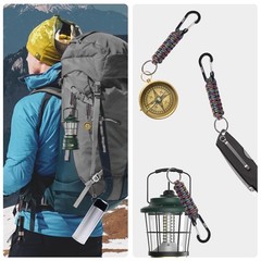 Paracord Keychain for Men Women with Aluminum Carabiner Clip for Camping Hiki…