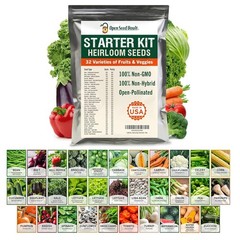 Open Seed Vault |15,000 Heirloom Seeds | 32 Seed Types | Survival Seeds | 202…