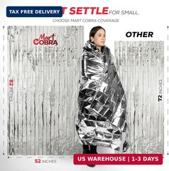 Emergency Blanket Mylar Thermal Space Survival Gear & Supplies 4-Pack Foil | Col