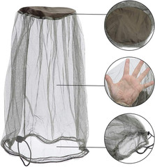 Premium Mesh Mosquito Head Net Outdoor Pack of 4 Face Neck Fly Netting Hood