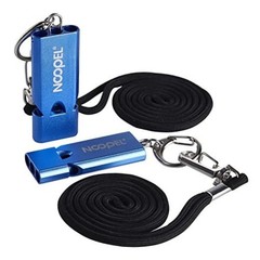 Whistle Emergency Three Tubes Survival Whistles 2 Pack with Lanyard and Blue