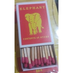 10X Thai Original Elephant Red Sticks Wooden Matches Fire Starters Cigars