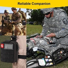 Survival First Aid Kit, 248PCS Survival Tools Camping Essentials Tactical Gea…