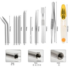 BUYGOO 14Pcs Paracord Stitching Set Stainless Steel Lacing Needles FID Knotter T