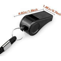 Plastic Sports Whistle 3 Pack with Lanyard Loud Crisp Sound for Coaches Referees