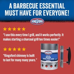 Compact Charcoal Chimney Starter for Grills and BBQs, Quick-Light Tools for G…