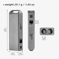 CH15 Titanium Whistle with Dual-Tone Design and Keychain Ring – Loud and Reli…