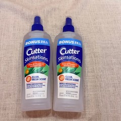 2 Pack Cutter Skinsations Insect Repellent Aloe & Vitamin E Clean Fresh 7.5oz