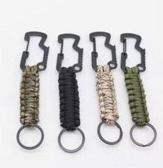 Multi-function Bottle Opener Carabiner Keychain, Paracord Keychain