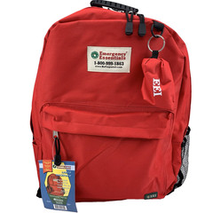 Emergency Essentials Large Red Backpack Bug Out Bag Survival Prep 72-Hr Kit New