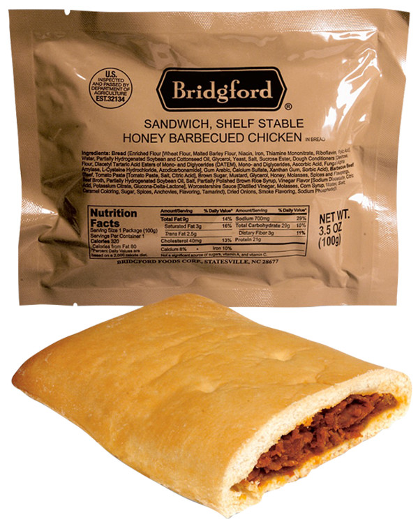 Honey Barbecued Chicken 3 Pack – Bridgford MRE Ready To Eat Meal