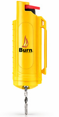3 Pack Burn Pepper Spray Keychain 0.5 oz Maximum Strength OC Self Defense Yellow