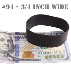 Black #94 Large Premium Outdoor Rubberbands .75 inch Extra Wide