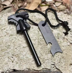 2pc Fire Starter Flint Steel Striker Survival Kit Ferro Rod Camping Outdoor Tool