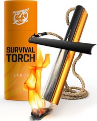 Emergency Fire Starting Tool with Ferro Rod, Wick Rope and Durable Steel Striker