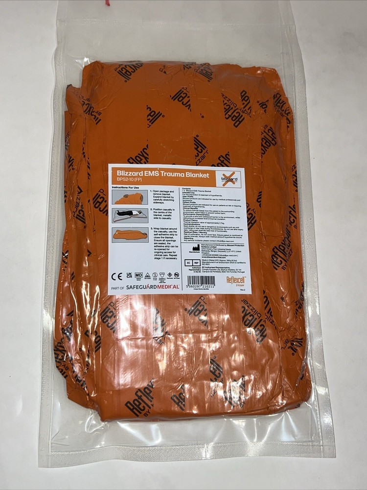 Blizzard EMS Trauma Blanket Flat Pack PBS-210 Exp:05/2030 Sealed Free Shipping
