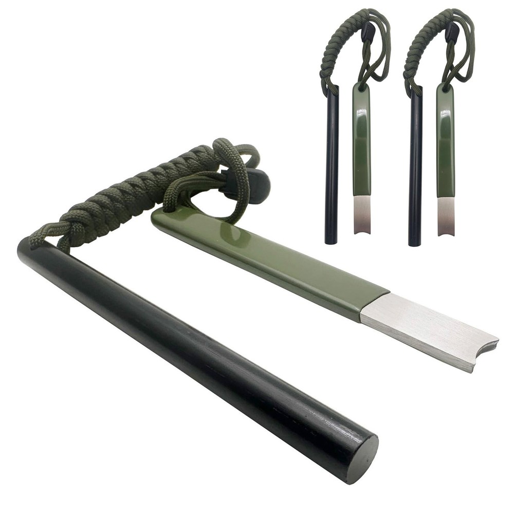 3-Pack 5″ Ferro Rod Fire Starter with 4.92″ 5″×0.4″×0.4″ / 4.92″×0.59″×0.12″