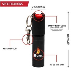 Burn Pepper Spray Self Defense Security Protection OC Defense Security