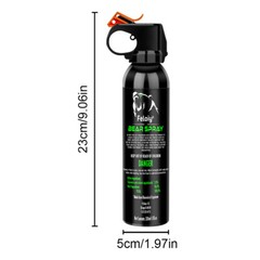 Feloiy 30 Feet BEAR Deterrent Repellent Spray 11 oz GLOW CAP CAMPING HIKING