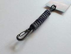 Frozen State Cord Clippie Knife Lanyard 550 Paracord Purple & Silver UV Reactive