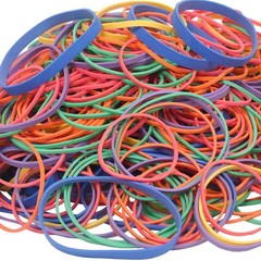 AIWOQI Rubber Bands assorted size multicolor 0.5 lb/227g rubber Multicolor