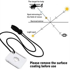5 Pack Emergency Survival Signal Mirror, Multifunctional Outdoor Signal ST5506