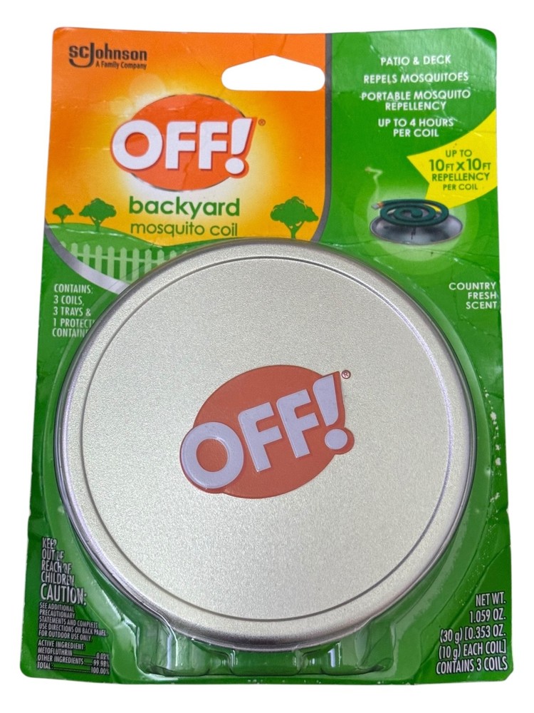 Title: OFF! Backyard Mosquito Coil Portable Repellent w/ Container 3 Coils
