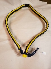 NEW-Handmade – Paracord 550 – Neck Lanyard w/break-away clip- Navy/ Yellow – 30″