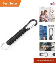 Carabiner Keychain,Paracord Keychain Small Aluminum Clip D Ring for Camping, …