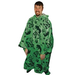Adult Bear Rain Poncho One Size Fits almost all Hooded Waterproof Vinyl .10mmPVC