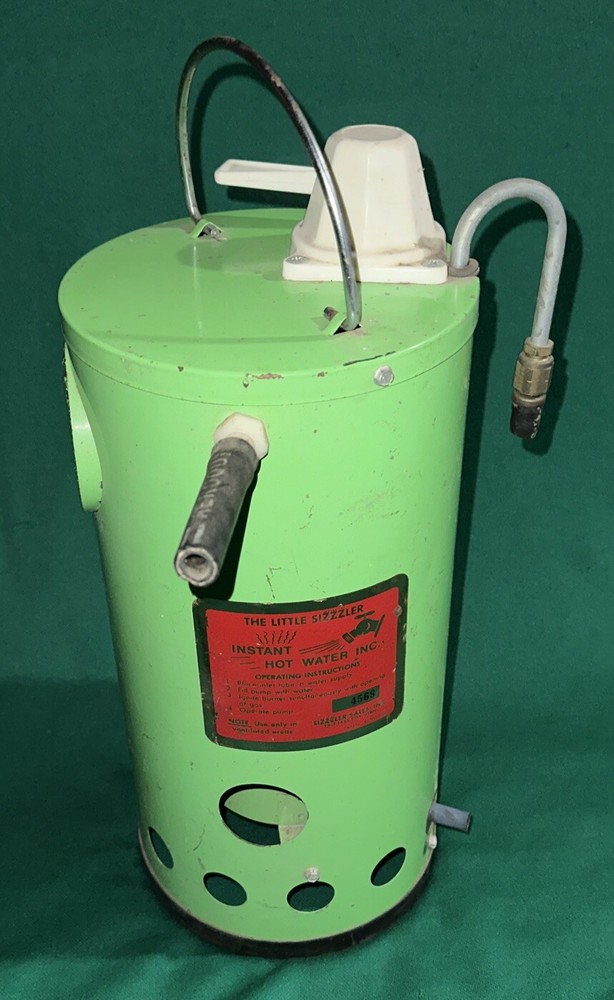 70s VINTAGE THE LITTLE SIZZLER PROPANE INSTANT HOT WATER HEATER CAMPER GLAMPER