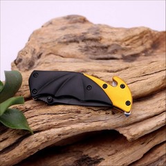 Folding Pocket Survival Knife 1076 can Slice Seat Belt W/ Window Punch & Clip