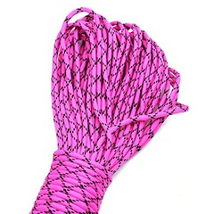 100ft Type III 7 Strand Core Paracord 550 Parachute (58# Hot Pink Camo)