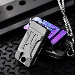 Titanium Alloy Dual Tube Whistle EDC Survival Tool High Decibel Outdoor Gear