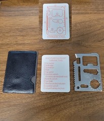 Survival kit Survival bracelet, Fire extinguisher, tools in a card and wire saw