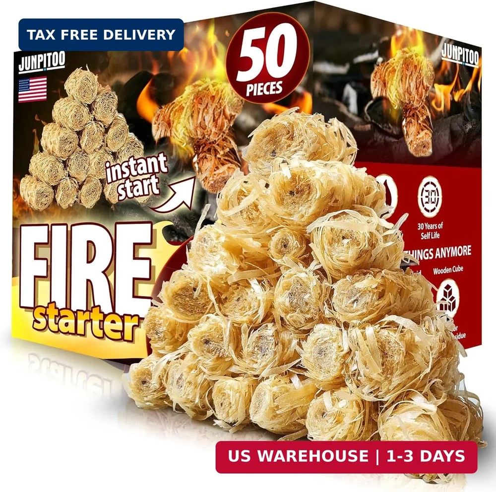Fire Starters Natural Pine Fire Starters for Campfires Fireplace Grill Wood Pell