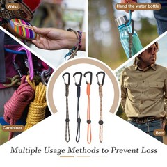 Paracord Keychain Carabiners, 11″ & 3Pcs & Orange-Fitting for (Outdoor)