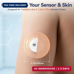 Freestyle Libre 3/Libre 3 plus Sensor Covers, Non-Adhesive Center, Acrylic Press