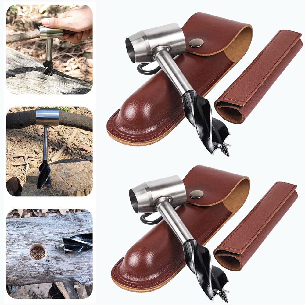 Outdoor Survival Tool Wood Drill Manual Hand Auger Wrench for Bushcraft Settlers