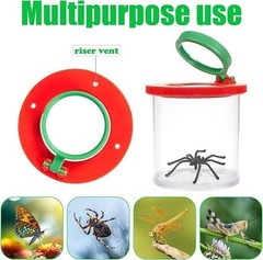 Researcher Set for Kids, 6 Piece Magnifying Tins Cup Magnifier, Cup Magnifiers Set with 3/…