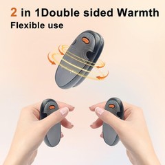 Hand Warmers Rechargeable 2 Pack,with Charging Palm-Sized, Black
